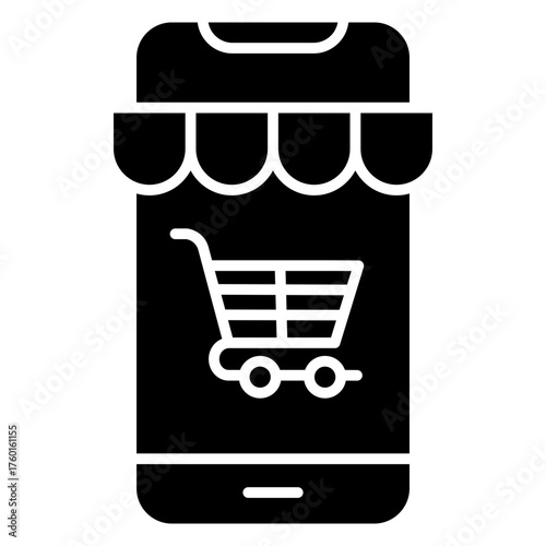 Online Store Glyph Icon