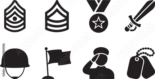 Military icons honor service, duty, and bravery