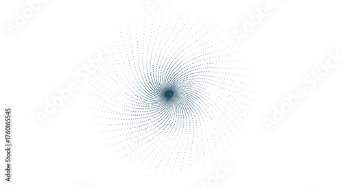 An abstract spiral pattern made of many small dots radiating outwards and inwards.