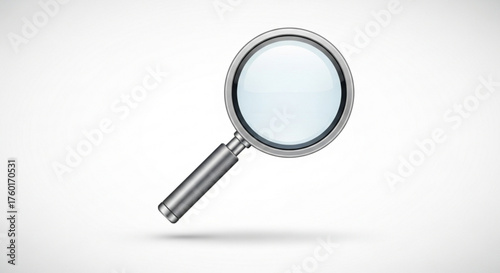 Magnifying glass on, symbolizing search, investigation, or exploration