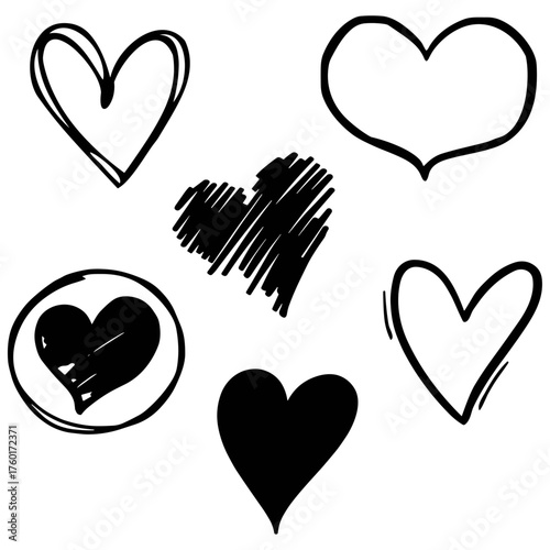 Coração desenhado à mão