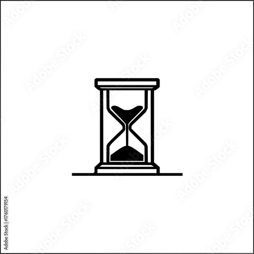 Hourglass sand timer vector illustration time management deadline countdown icon design graphic element drawing