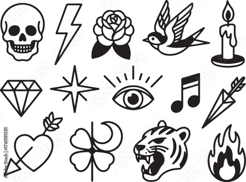 Iconic flash tattoo designs for bold styles