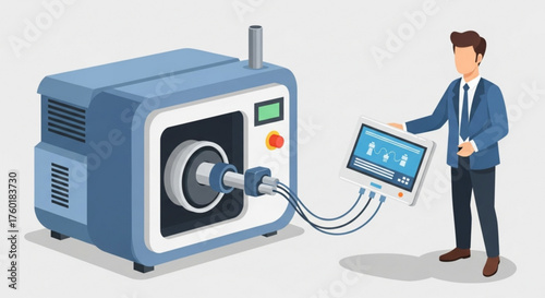 Money analytics illustration showing financial growth with bar chart, line graph, and dollar sign, representing investment success