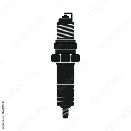 flat style motorcycle spark plug icon