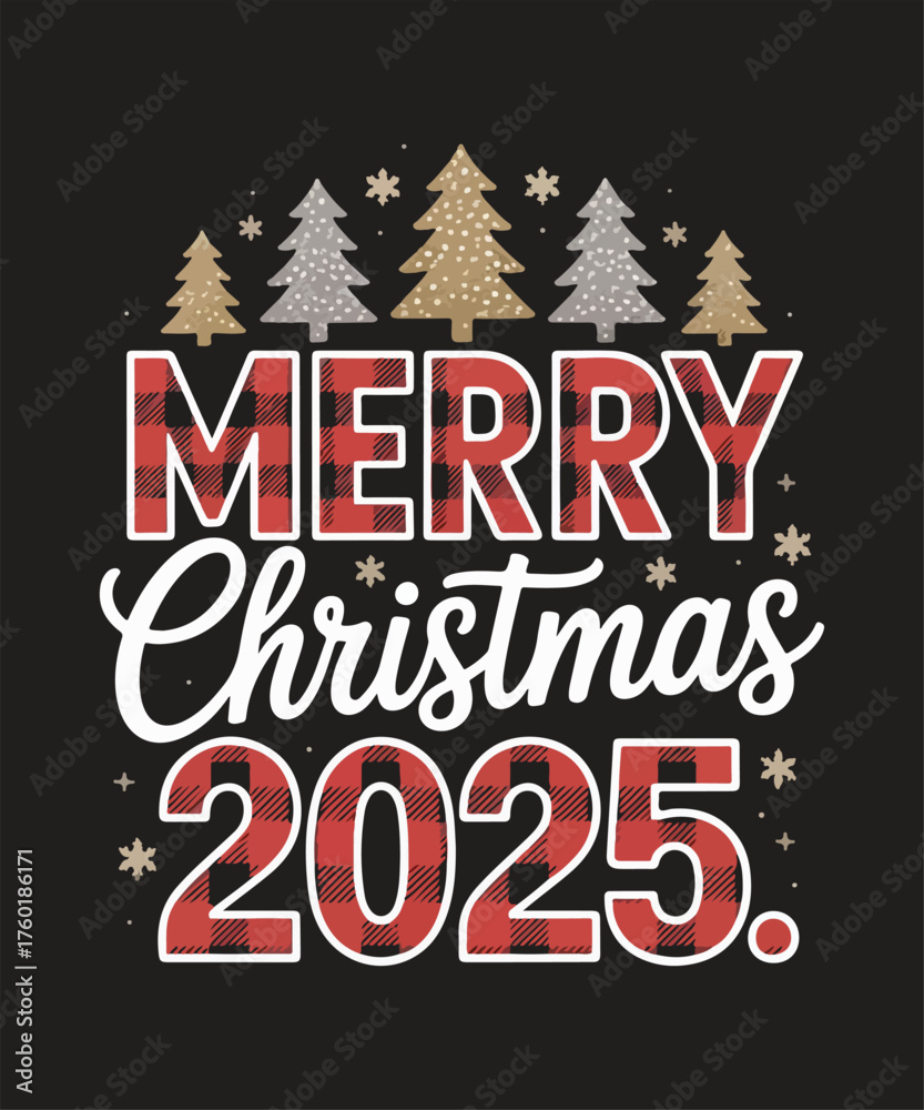 Fototapeta premium Merry christmas 2025
