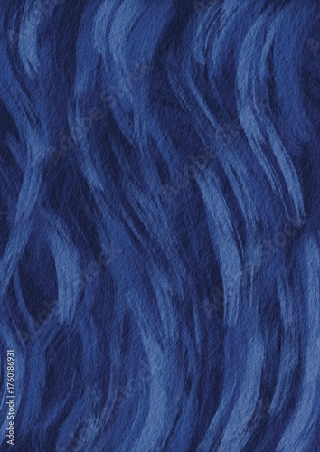 Dark blue color dry brush stroke on paper background for decoration on sky, aquatic ,nautical and classic style concept.
