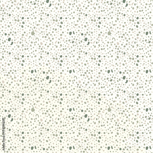 Speckled pattern with various sized dots on a white background.