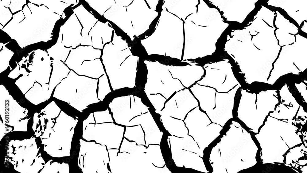 Obraz premium Seamless stone texture background with cracked dry surface