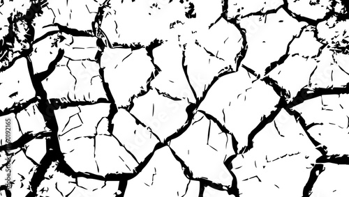 Black and white grunge cracked texture background