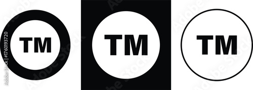 trademark, registered Copyright icons symbol, TM icon illustration, transparent png, flat graphic vector design icon,
