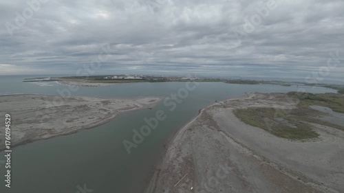 drone at Tenryu river, Shizuoka pref. in Japan