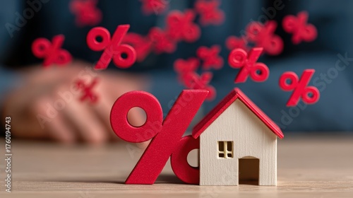 Analyzing mortgage rates impact on home buyers real estate market infographic indoor perspective