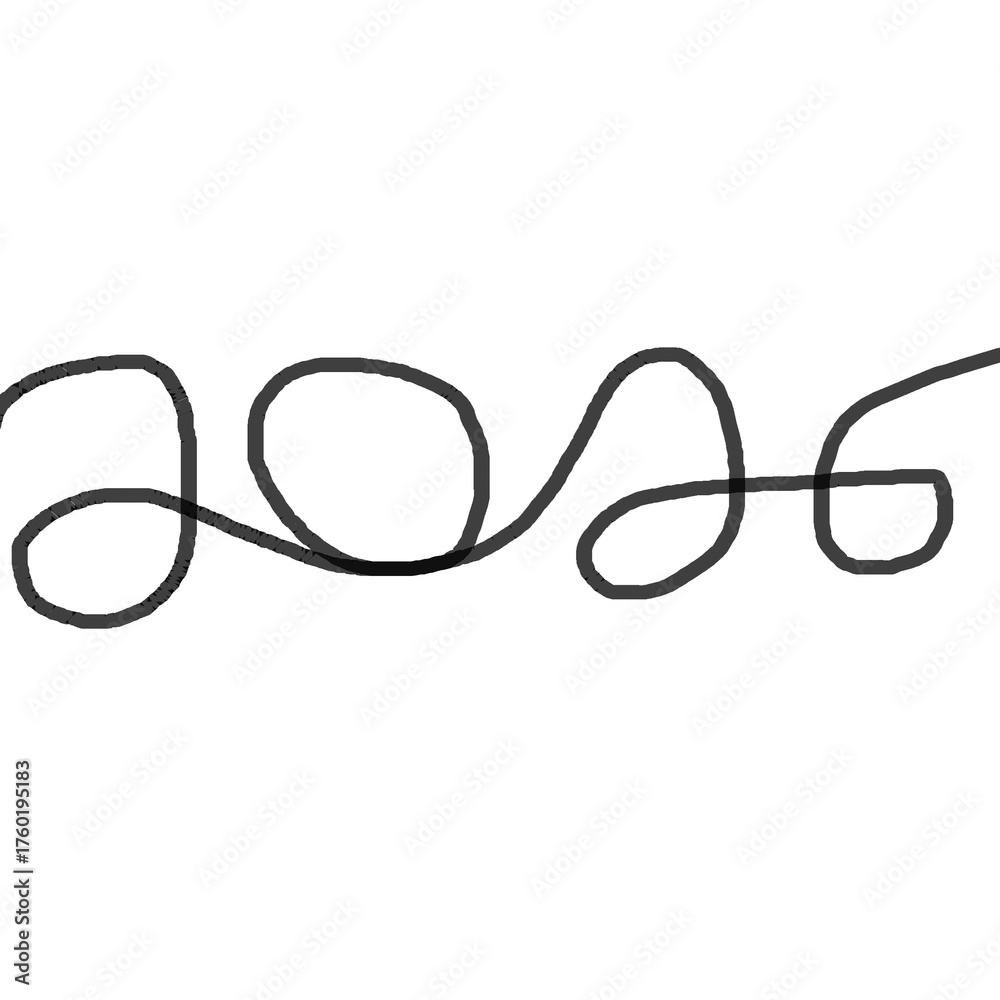 Fototapeta premium 2026 written in rope form