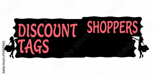 Grab attention with this discount shoppers tag design, perfect for retail promotions, sales events, and attracting bargain hunters, use to promote offers today!