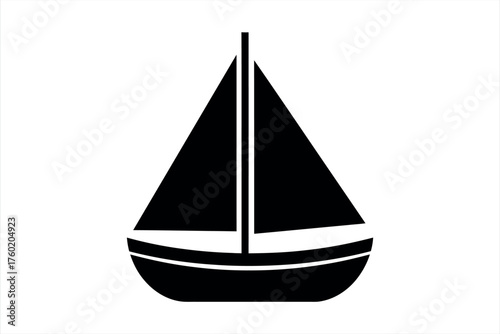 Simple Sailboat Silhouette Icon