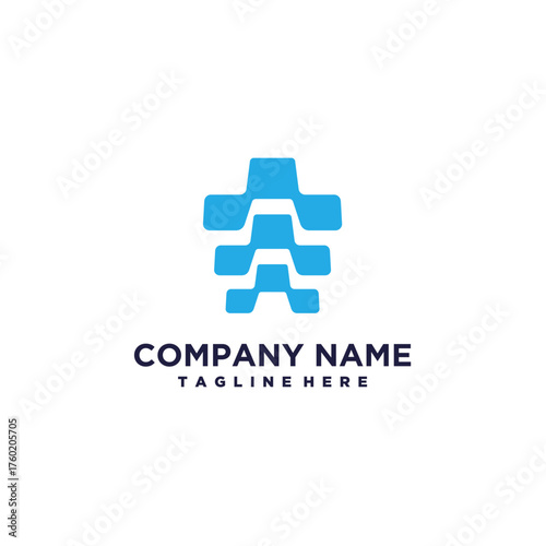 Abstract spine physiotherapy icon logo vector design illustration