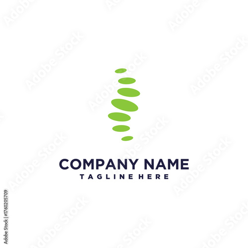 Abstract spine physiotherapy icon logo vector design illustration