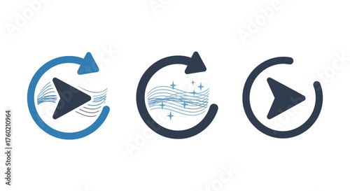 Breathe Easier with Modern Air Purification Icons Refreshing Clean Air Stream, Health and Technology Solutions, Perfect for a Fresh Start and Improved Wellbeing