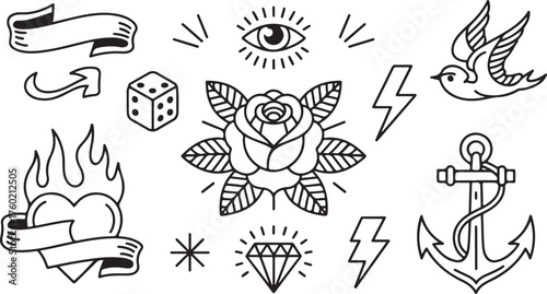 Bold tattoo flash designs for modern style and expression