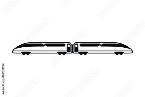 train icon in flat style. Subway vector illustration on isolated background. Transport sign business concept.