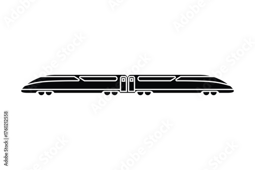 train icon in flat style. Subway vector illustration on isolated background. Transport sign business concept.