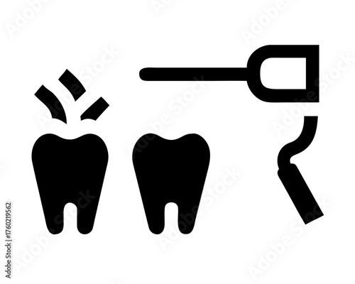 Dental treatment for healthy teeth concept