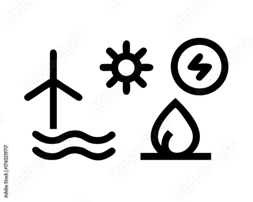 Illustration of renewable energy sources