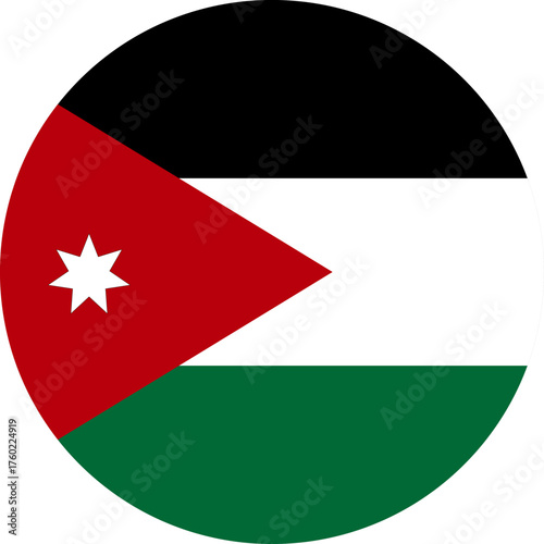 Free Download Jordan flag illustrator national of round - GFXLoad