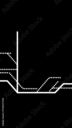 Broadcast Design Element with simple futuristic geometric lower third dotted lines animation in 4k rgb alpha channel high resolution for a news title intro l3rd 60fps distortion, green screen overlay