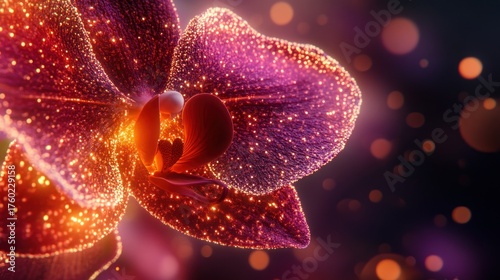 Abstract orchid flower close up