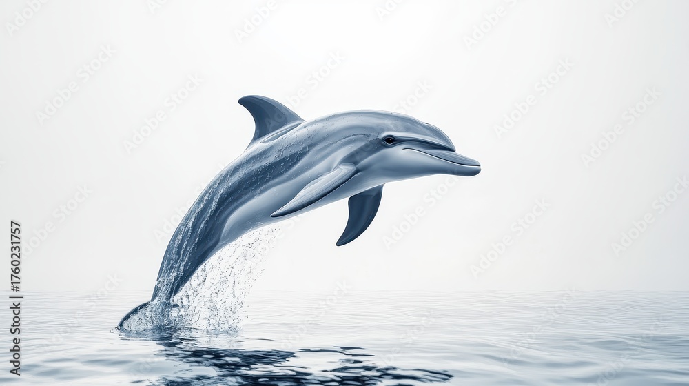 Fototapeta premium A dolphin jumping out of the water