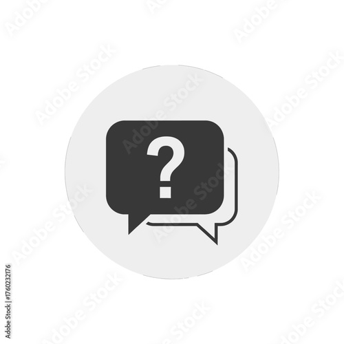 Question Mark Speech Bubbles Icon - Ask a Question, Support, Information