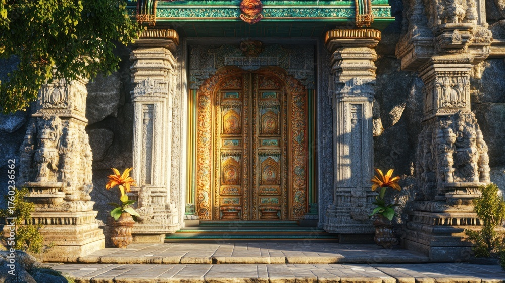 Naklejka premium Ornate entrance architectural design