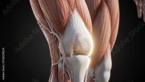 Anatomical Animation of Human Knee Joint Highlighting Pain, Inflammation, and Arthritis