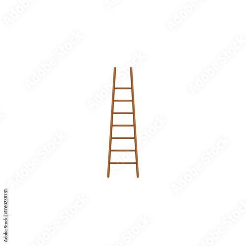 ladder on white background
