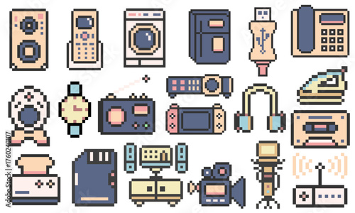 object bundle electronics pixel art
