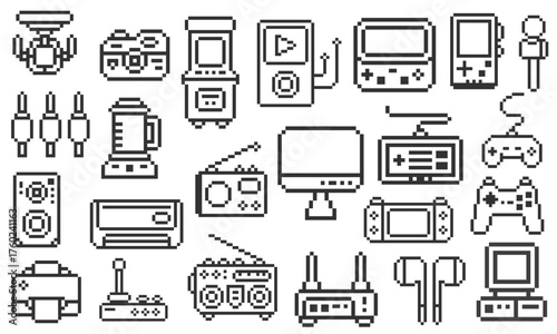 object bundle electronics pixel art