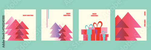 Merry Christmas in greeting cards. Vector illustration templates for happy christmas greeting card, background, website and social media banner, marketing material in drawing vector .