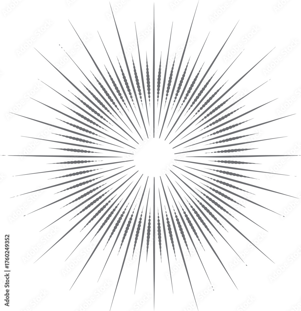 Fototapeta premium Starburst with Radiating Lines – Vintage Star Vector Design