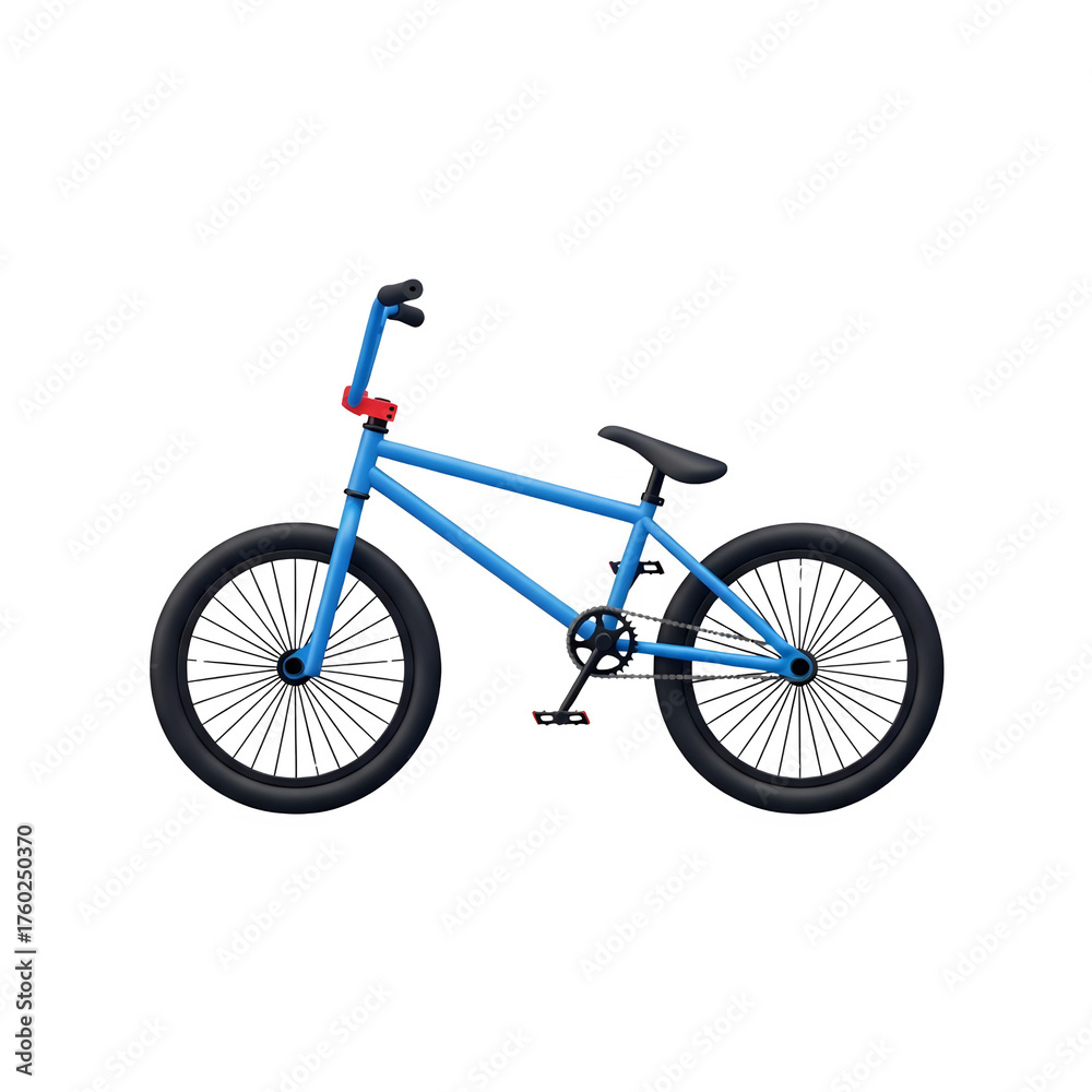 Fototapeta premium Classic BMX Bike in Blue with Red Accent