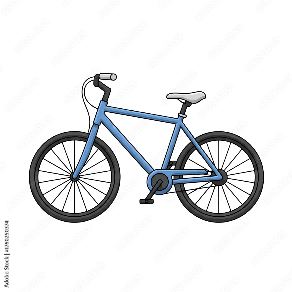 Fototapeta premium City Bicycle in Denim Blue