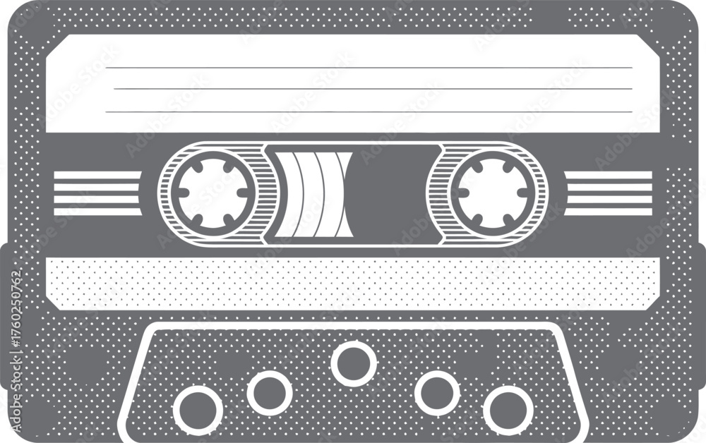 Fototapeta premium Classic Cassette Tape – Retro Music Vector Icon Design