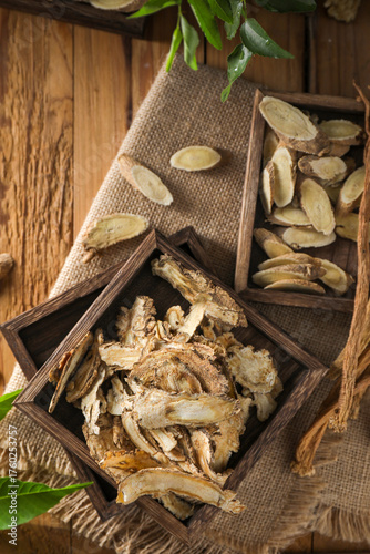 Astragalus Codonopsis Angelica Herbal Medicine Background