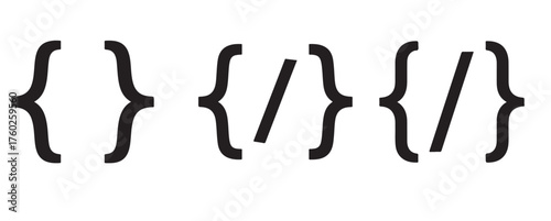 coding program icon black and white vector sign