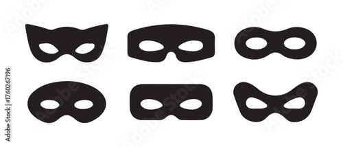 Venetian Mask Silhouettes for Party Decoration