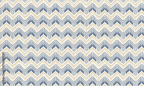 Seamless geometric chevron pattern in a hand-drawn ethnic boho style