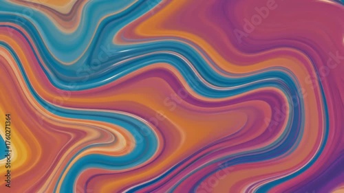 Marble style liquid color ripples with smooth flowing wave motion and glossy gradient textures in a seamless abstract loop animation