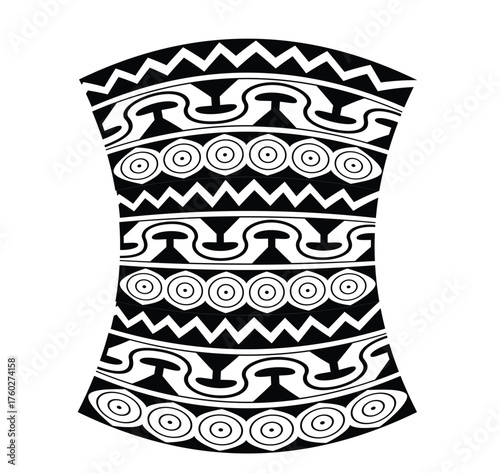 Papua New Guinea Tribal Design Pattern