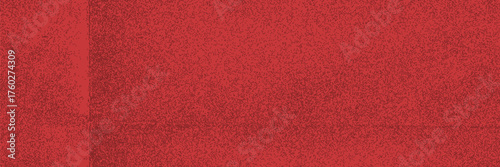Halftone overlay resembling rough red paper texture on a background. Vector banner for design and creative projects. Bright celebrate asset.